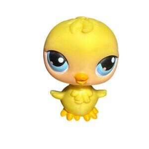 Littlest Pet Shop #13 Yellow Easter Spring Baby Chick Blue Eyes LPS 2004 Vintage